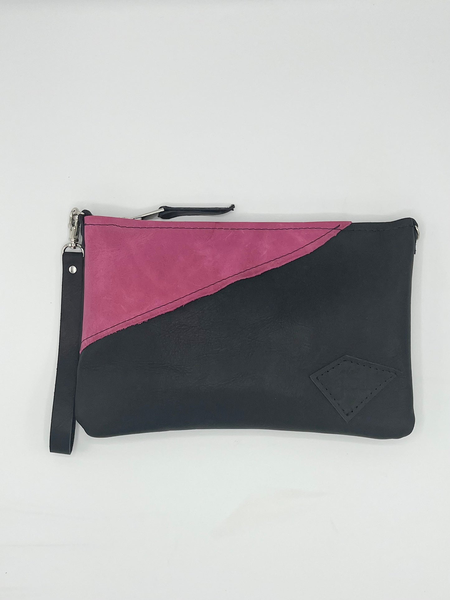 The LJ Clutch in Black & Pink